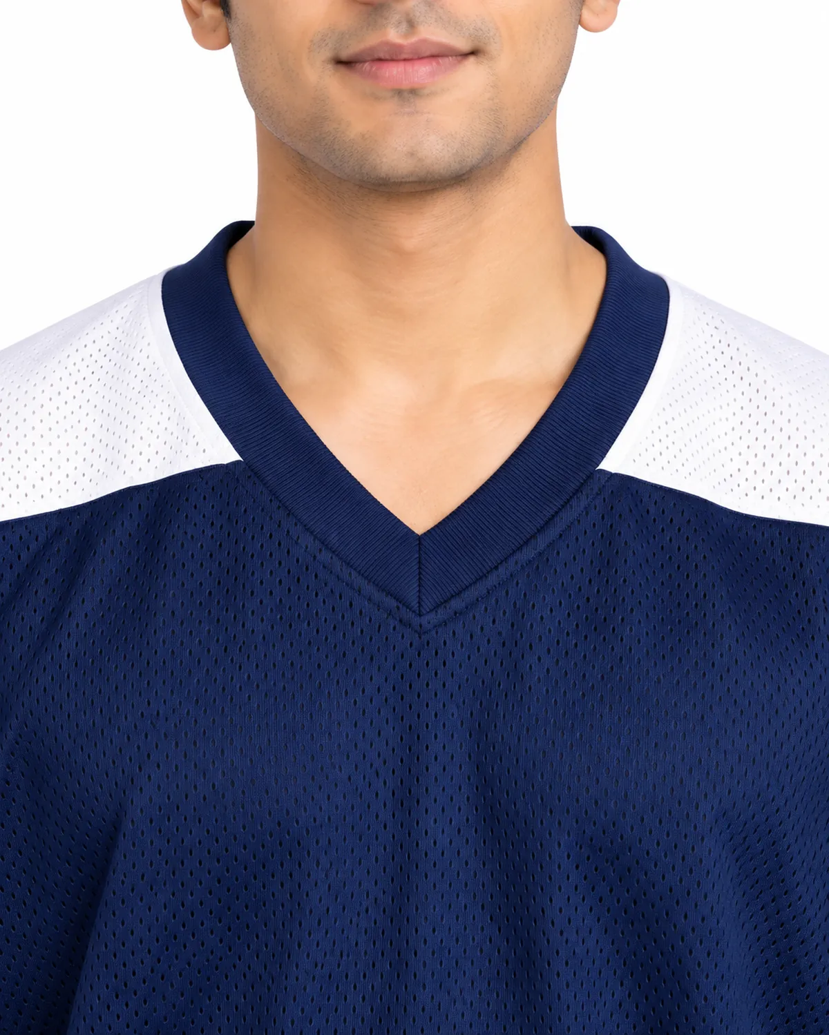Game Day Jersey, Navy, men's collar view, Cohorg
