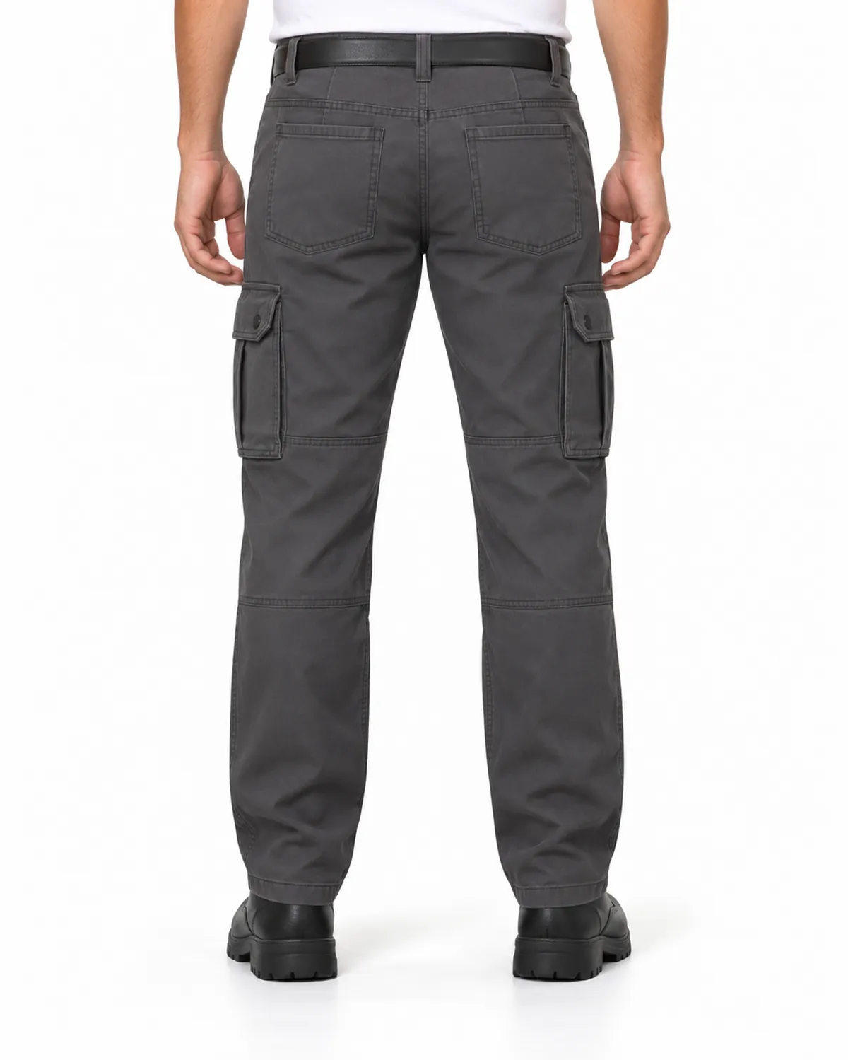 Work Cargo Trousers uniform, Charcoal, men's back view, Cohorg