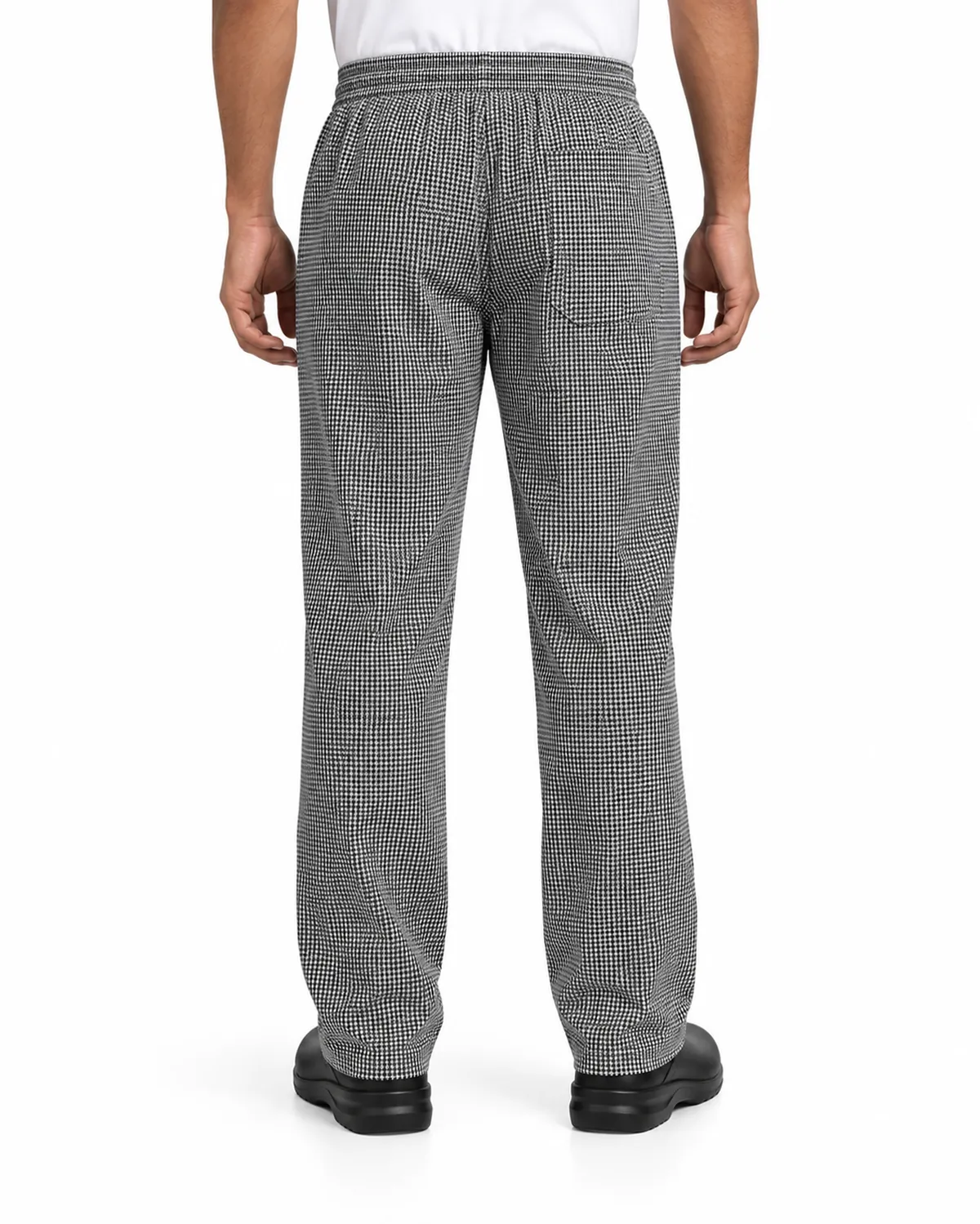 Chef Trousers uniform, Houndstooth, men's back view, Cohorg