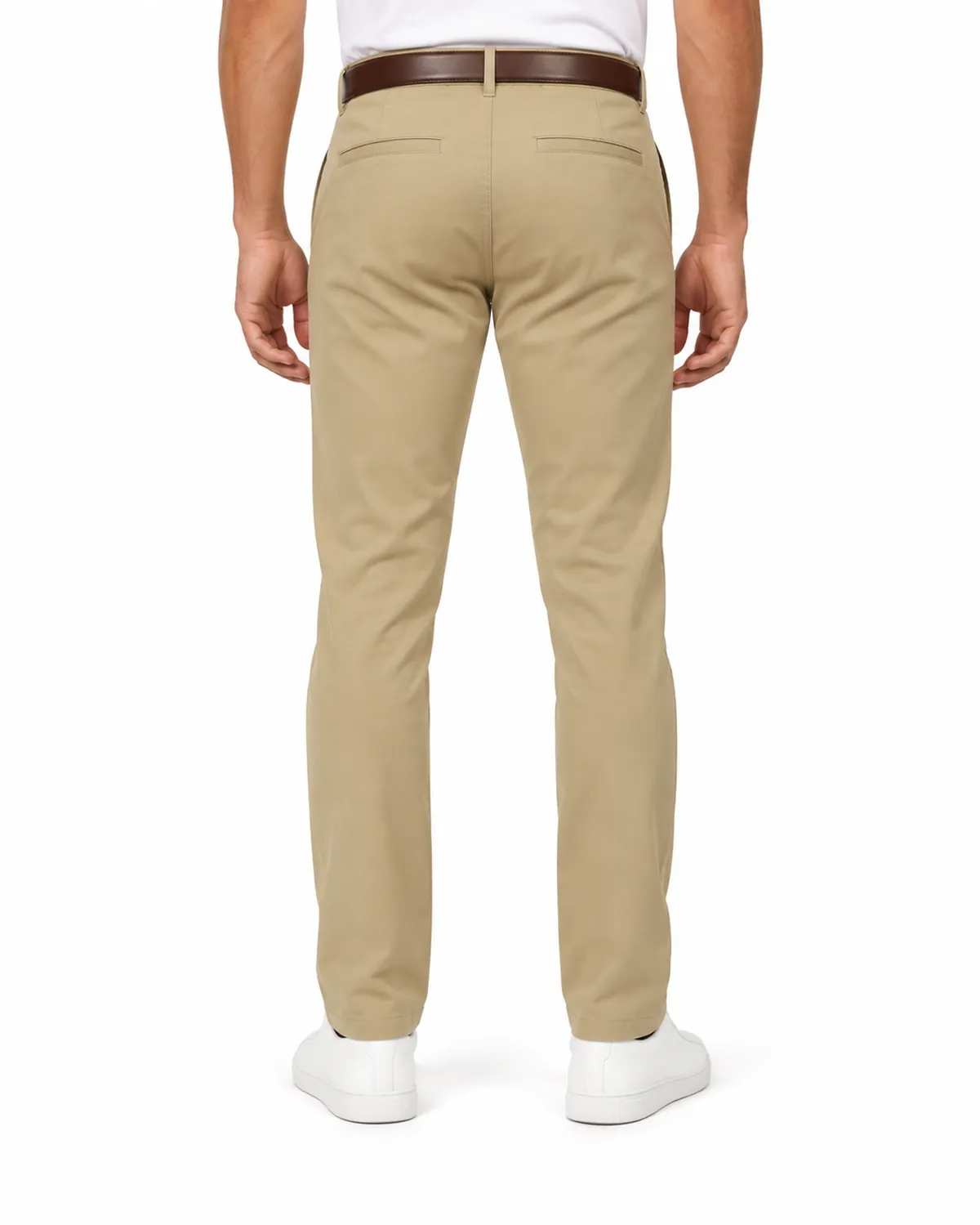 Service Chinos uniform, Khaki, men's back view, Cohorg