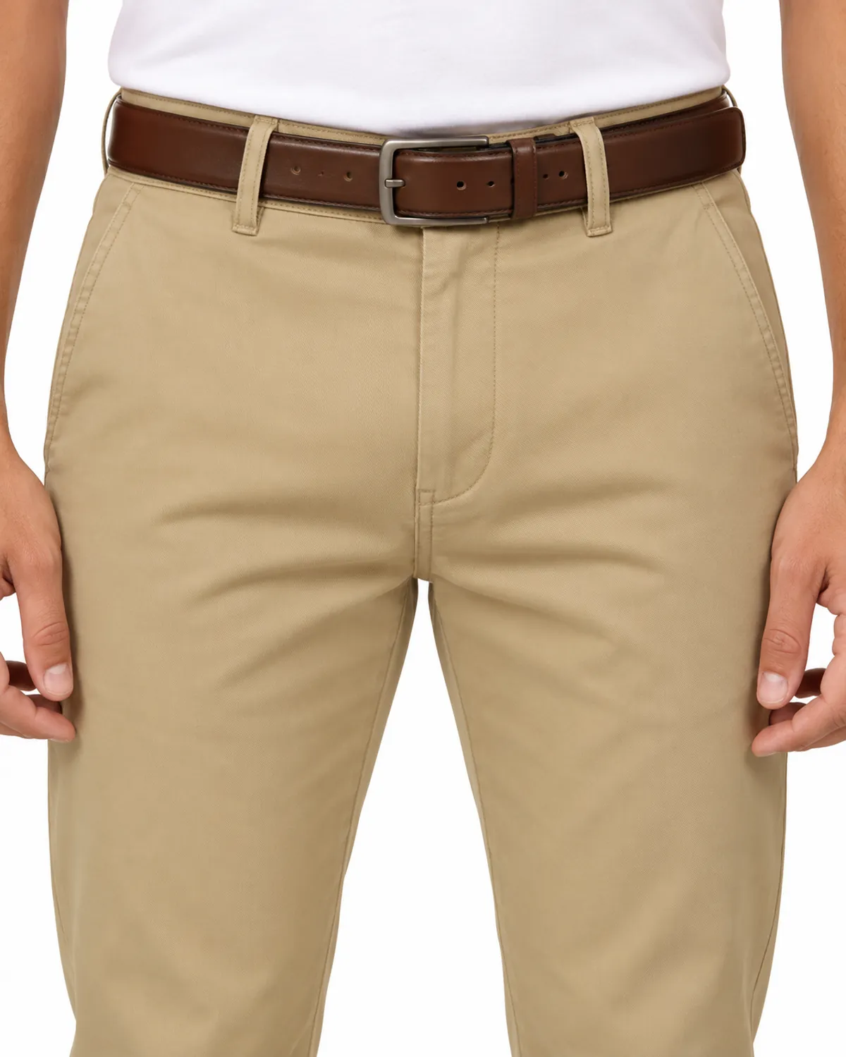 Service Chinos uniform, Khaki, men's waistband view, Cohorg