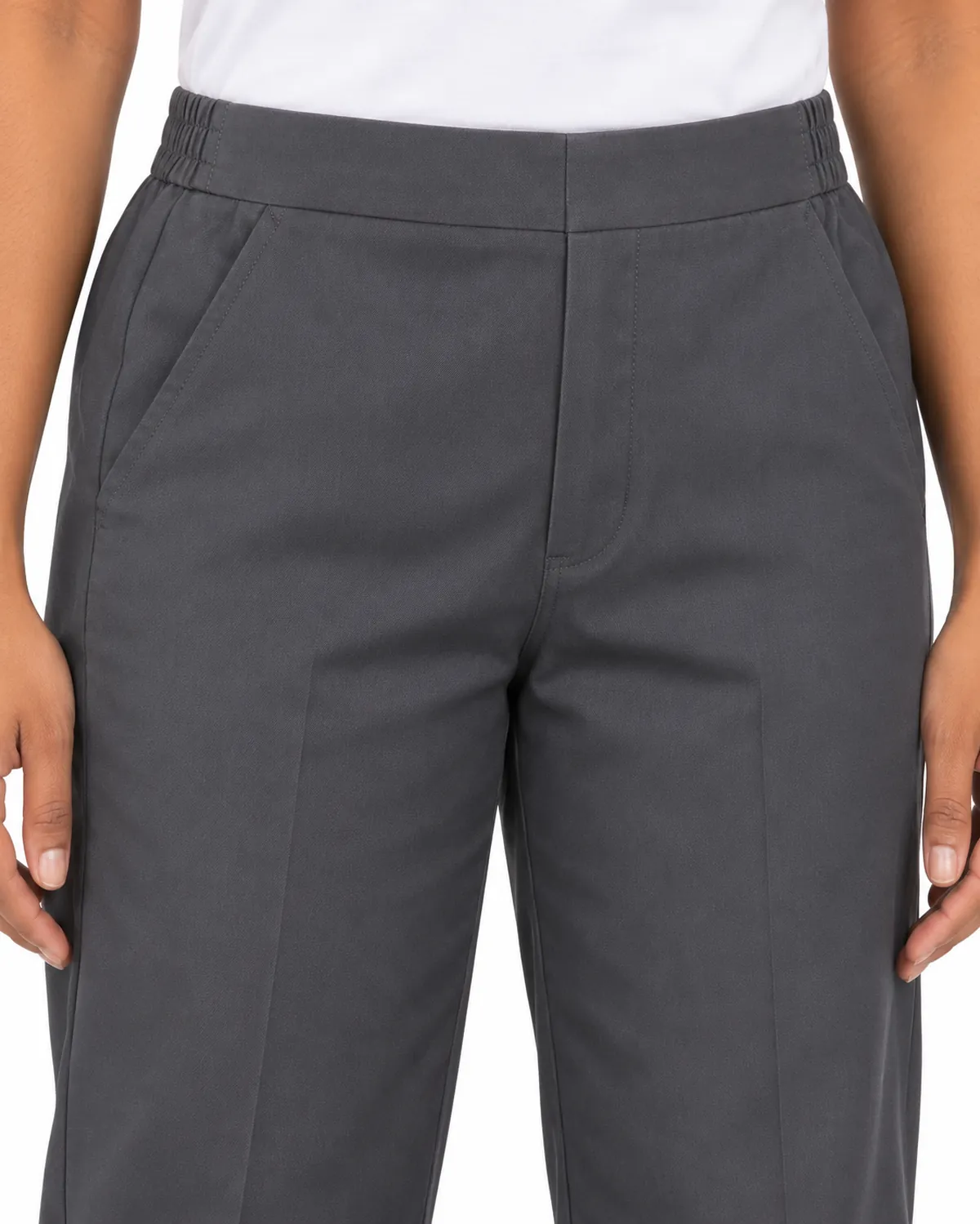 Housekeeping Trousers uniform, Charcoal, women's waistband view, Cohorg