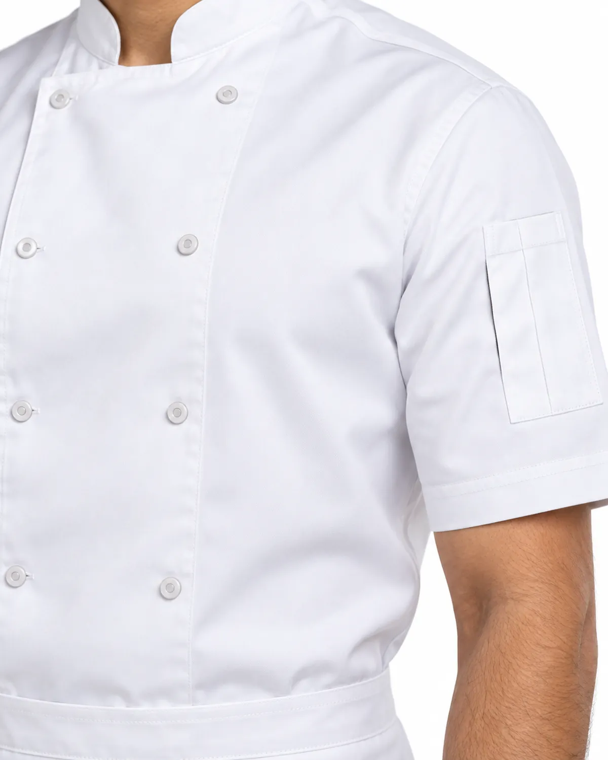 Short-Sleeve Chef Coat uniform, White, men's feature view, Cohorg