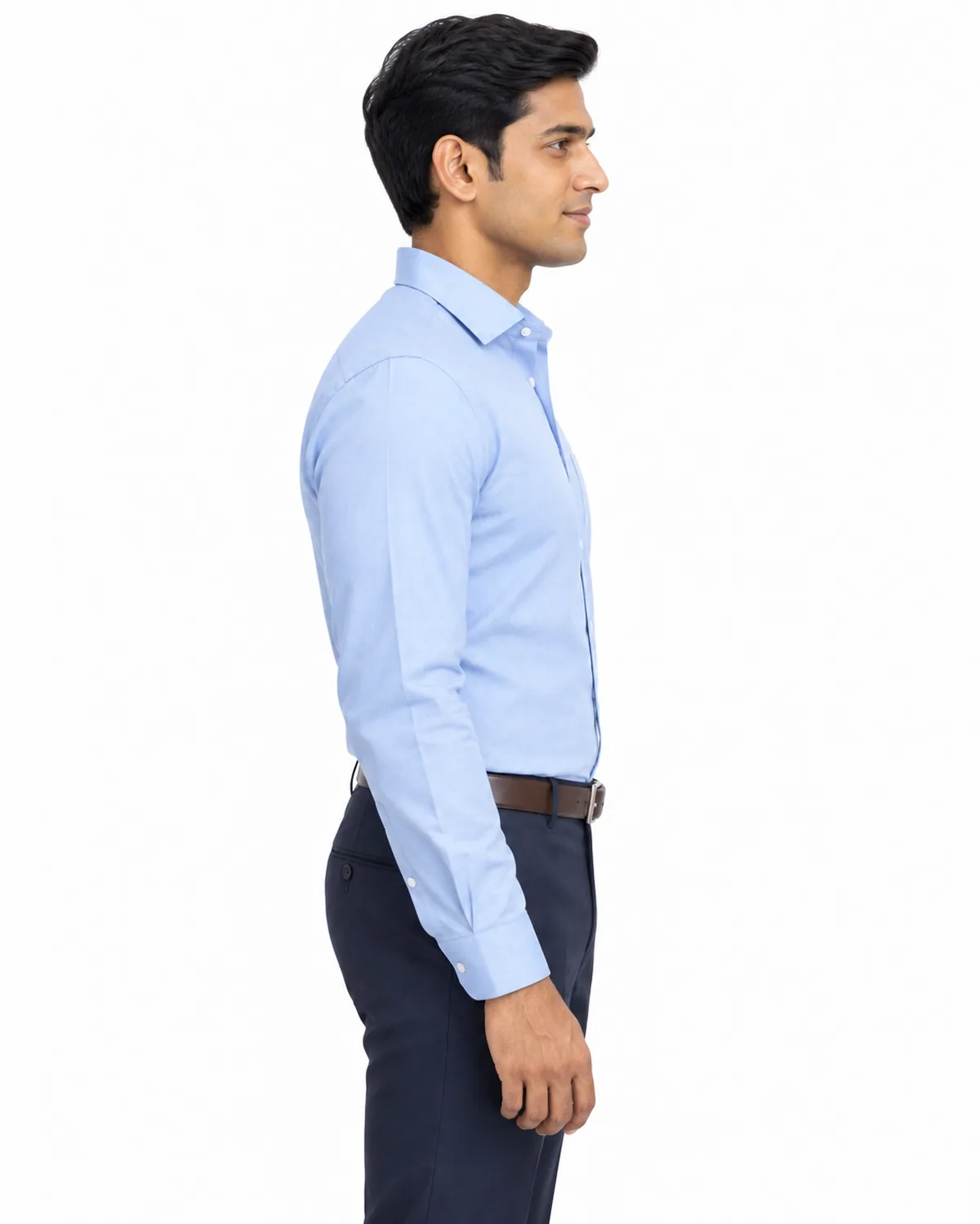 Formal Shirt uniform, Light Blue, men's side view, Cohorg