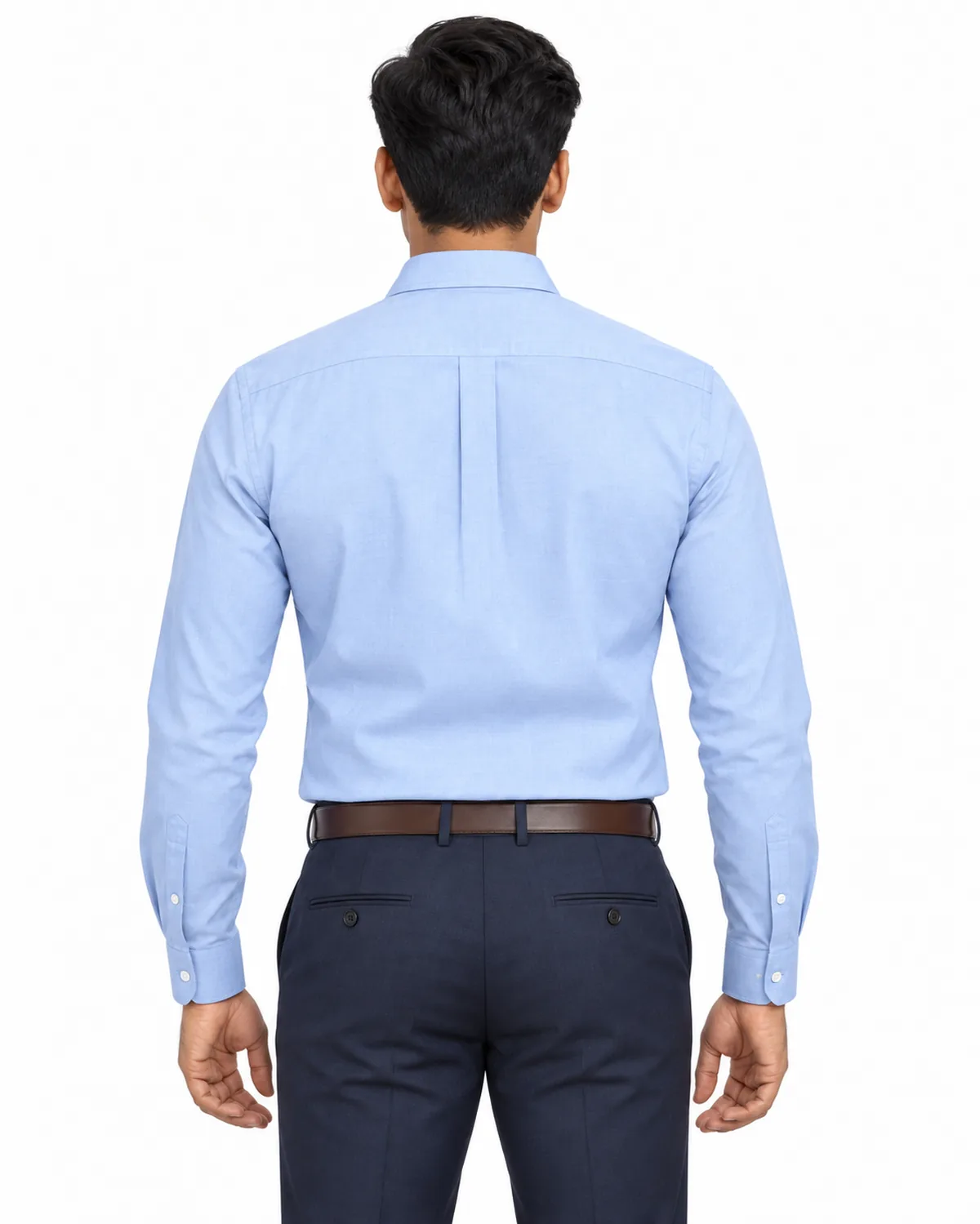 Formal Shirt uniform, Light Blue, men's back view, Cohorg