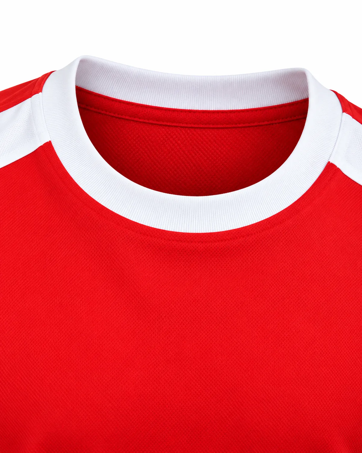 School Sports T-Shirt uniform, Red, collar view, Cohorg