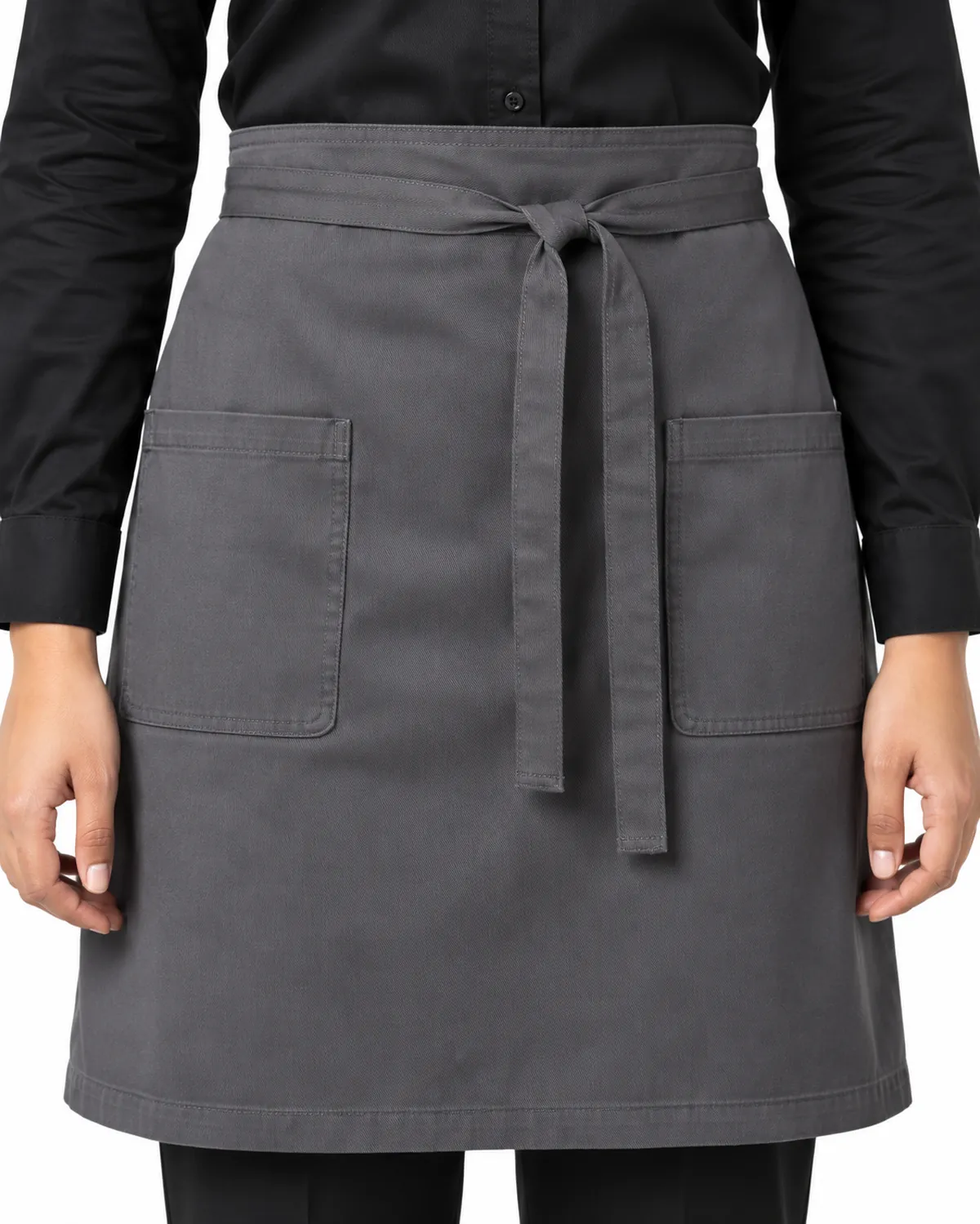 Bistro Waist Apron uniform, Charcoal, women's feature view, Cohorg