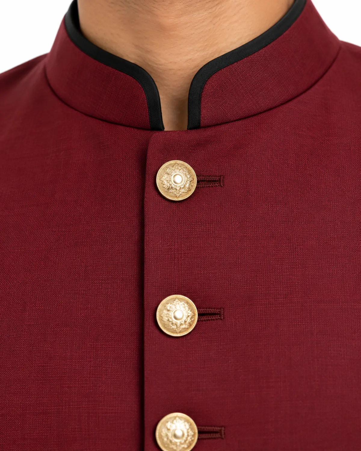 Mandarin Service Jacket uniform, Maroon, men's feature view, Cohorg