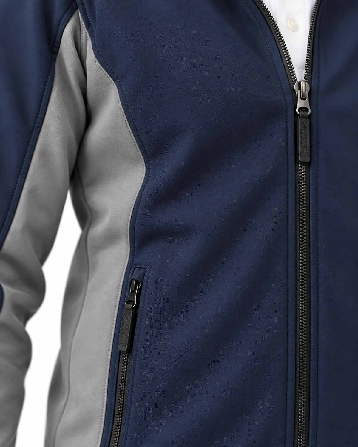 Softshell Jacket uniform, Navy Grey, men's feature view, Cohorg
