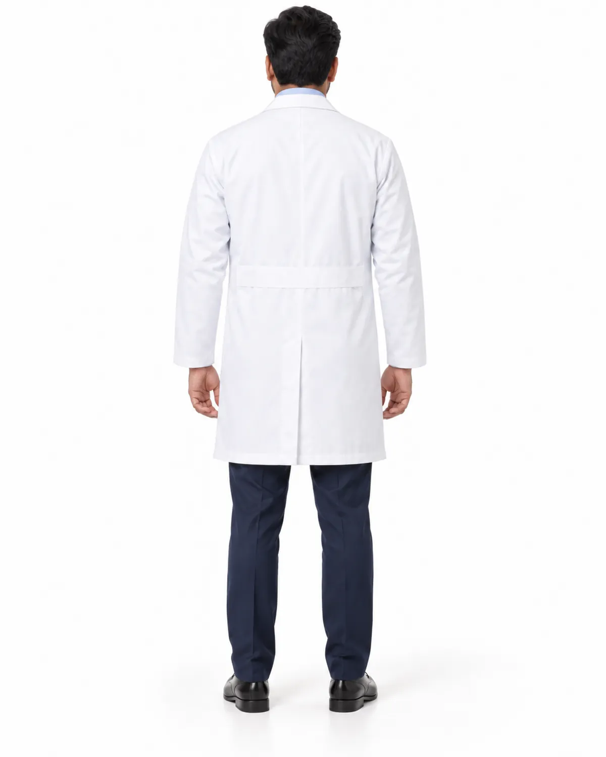 Lab Coat uniform, White, men's back view, Cohorg