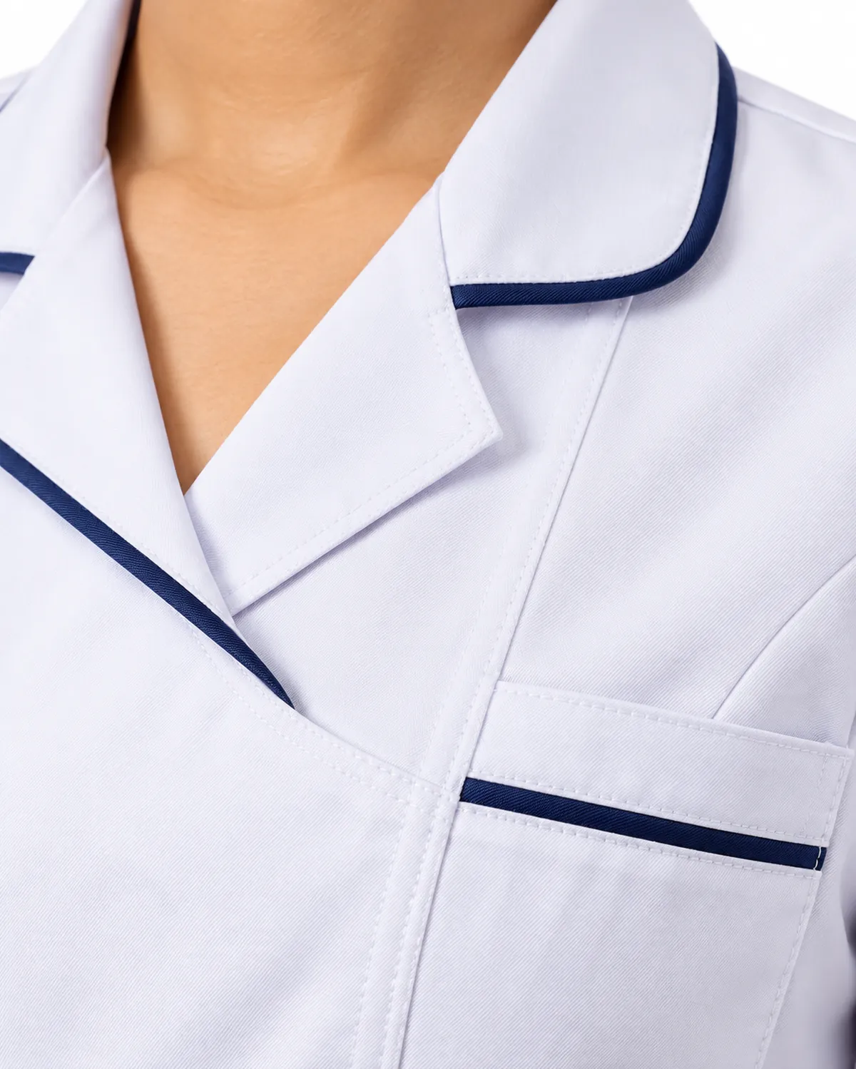 Nurse Tunic uniform, White Navy, women's feature view, Cohorg