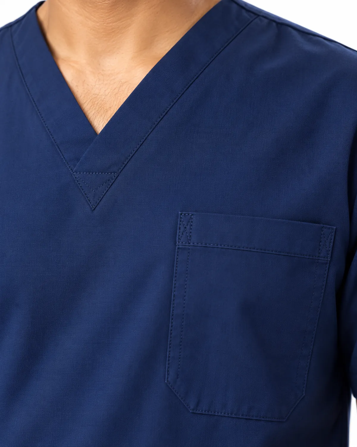 V-Neck Scrubs uniform, Navy, men's feature view, Cohorg